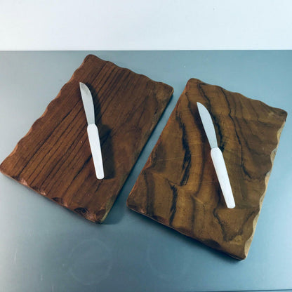 Brettchen Schnittenbrettchen Vesper mit Messer Teak Vintage 50er 60er 