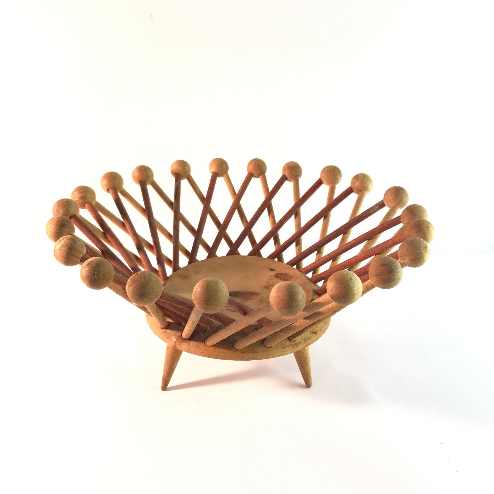 HOLZSCHALE 26 cm Schale Schüssel Vintage 50er 60er MID CENTURY 