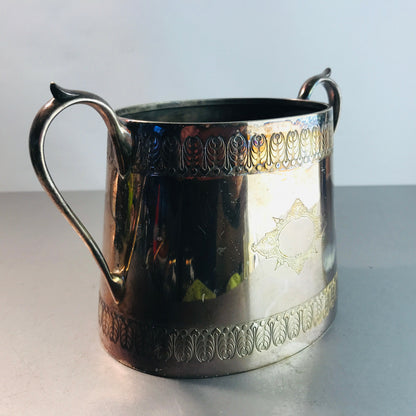 Vintage Dose Schale ohne Deckel versilbert punziert England