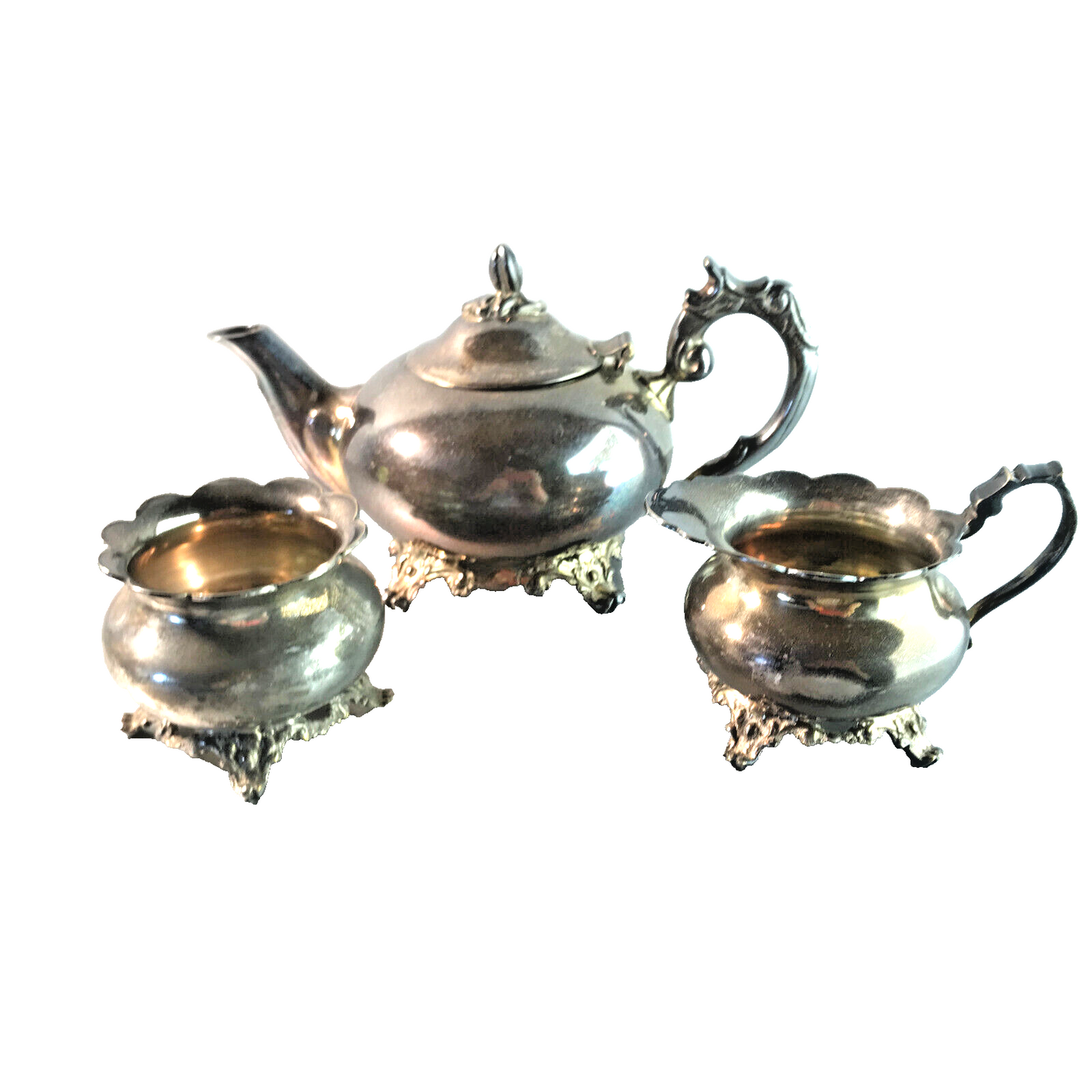 ARTI versilbertes Kaffeekern Set Teekanne Zuckerschale EPNS Vintage 