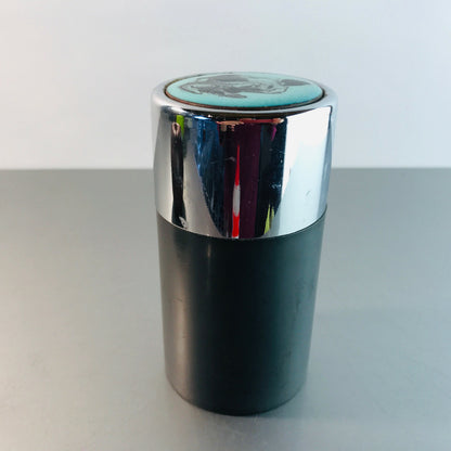MID CENTURY Emaille Dose H 11,5 cm 50er Deckeldose Kunststoff