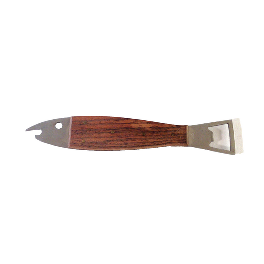 Vintage Flaschenöffner FISCH  Holz Teak 50er 60er MID CENTURY 20 cm