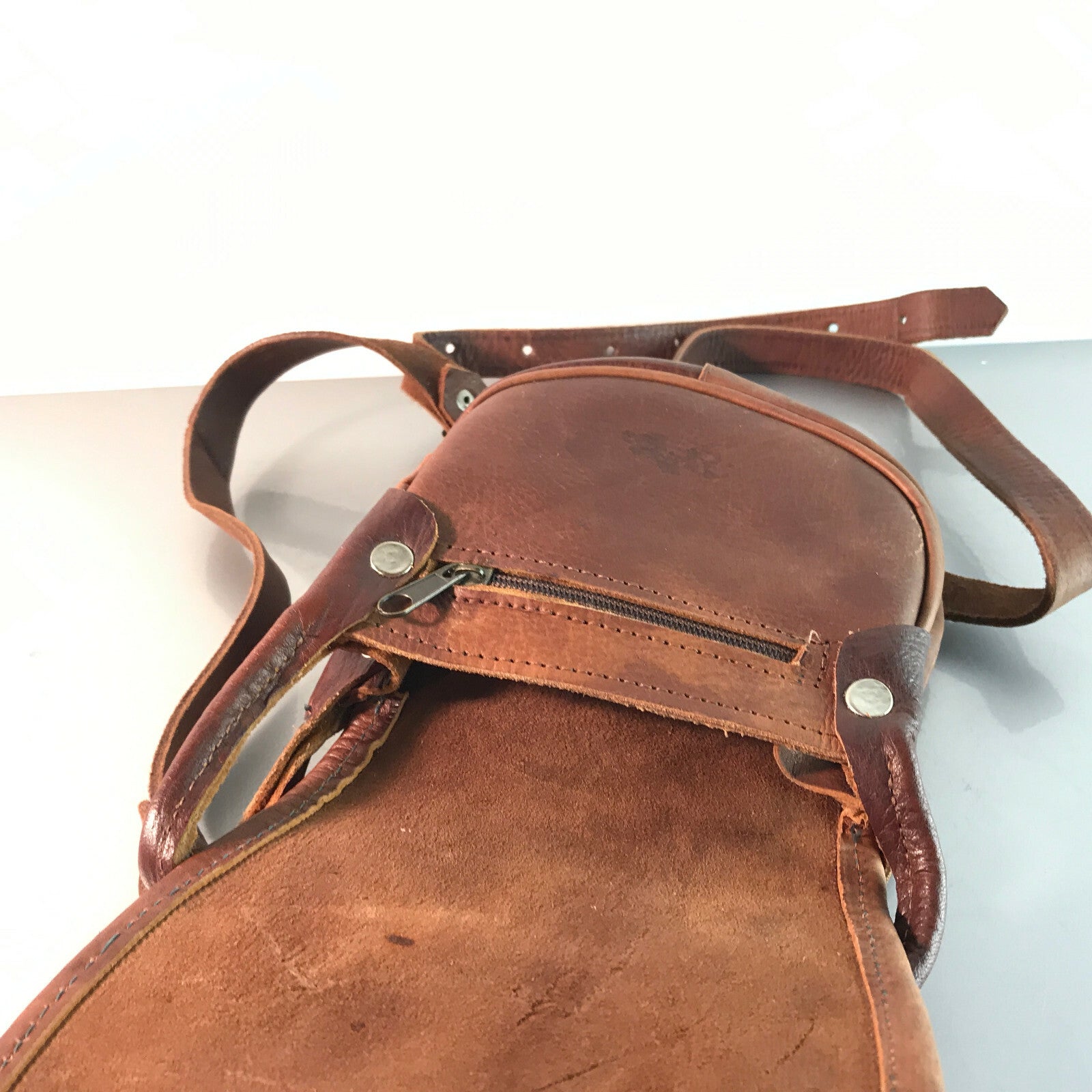 Vintage Handtasche ECHTLEDER braun Leder Tasche Schultertasche