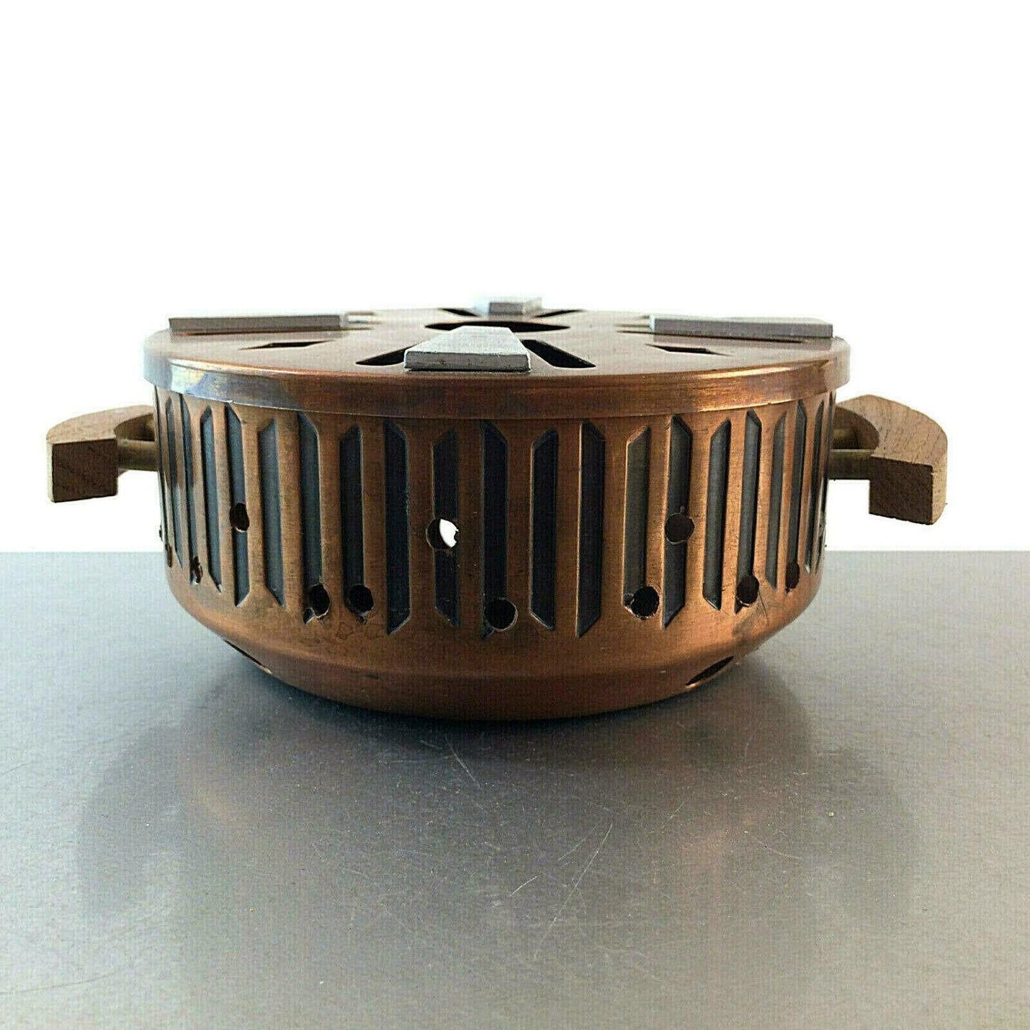 Stövchen Metall 50er 60er MID CENTURY Rechaude Kupfer 13,8 cm