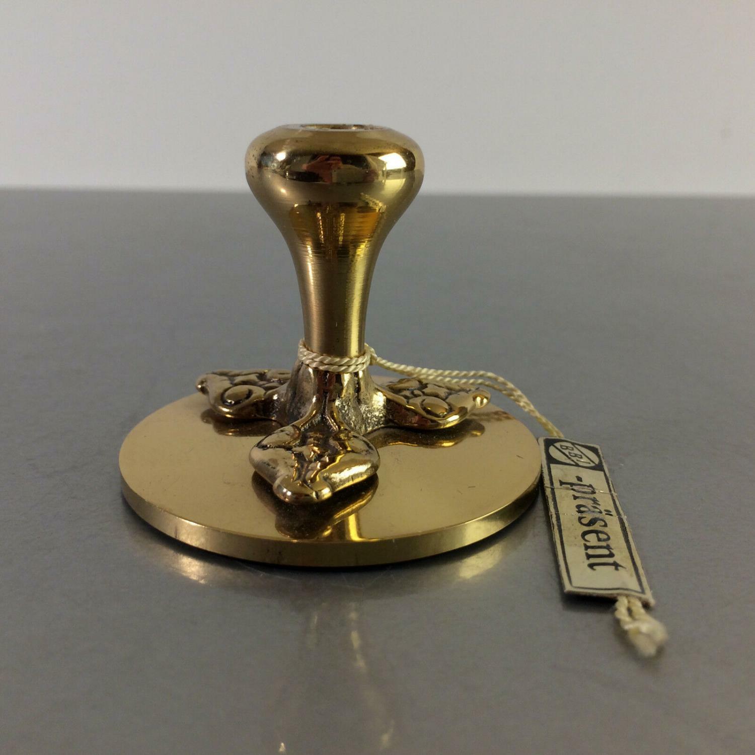 BBI Iserlohn Kerzenhalter MESSING Kerzenständer 60er 50er 4,5 cm