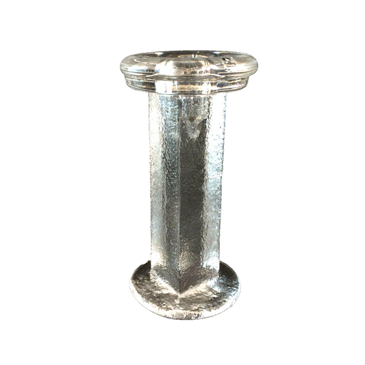 PUKEBERG Sweden Kerzenständer 70er 80er KERZENHALTER GLAS 15 cm