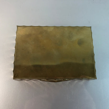 Messing Dose Zedernholz Dagobert Peche Art Déco 20er 30er Zigarettendose