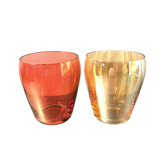VINTAGE Wassergläser 7,1 cm 2 er Set 50er 60er MID CENTURY  irisierend
