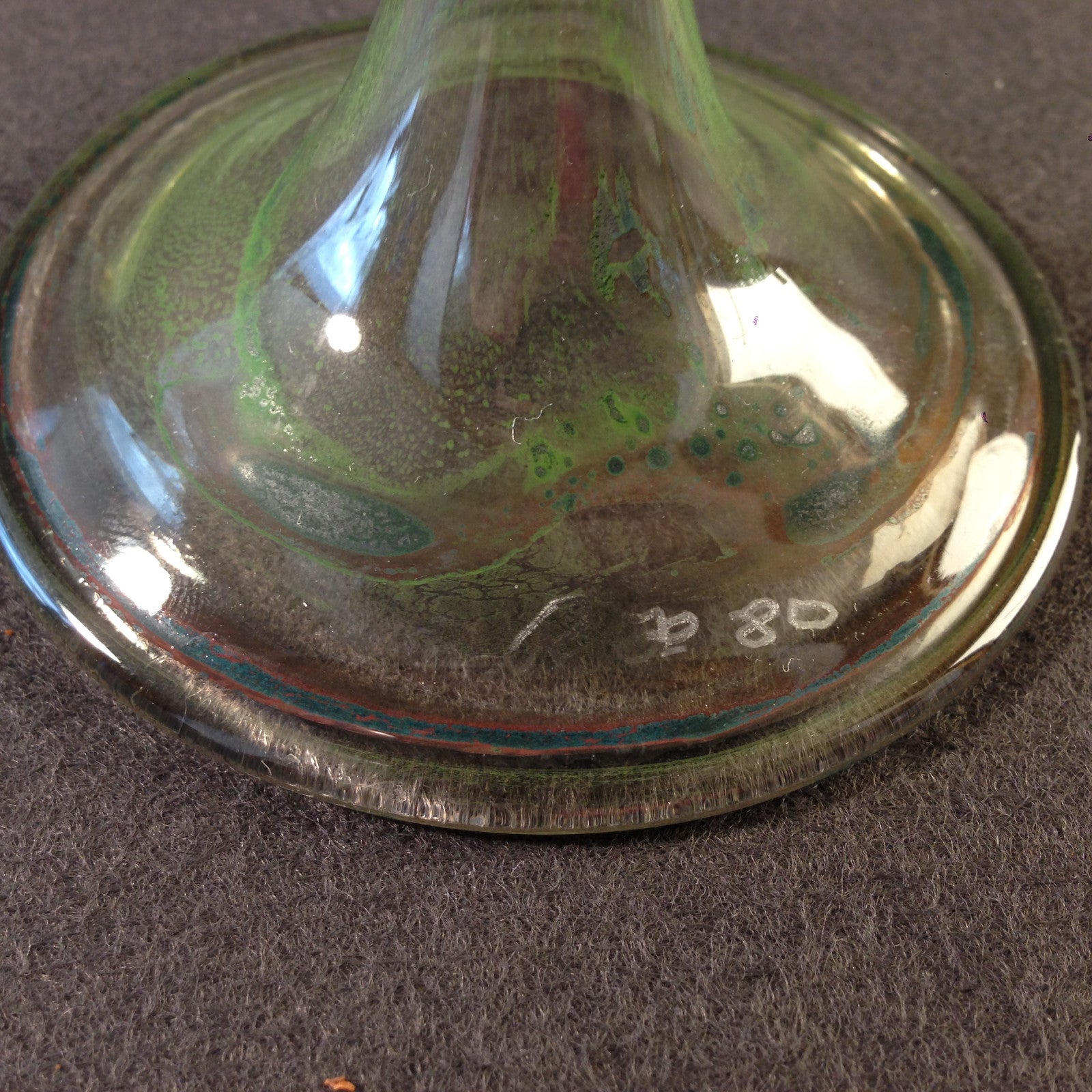 Vase Schale (sign.) 70er 80er Glas 18 cm Schälchen 