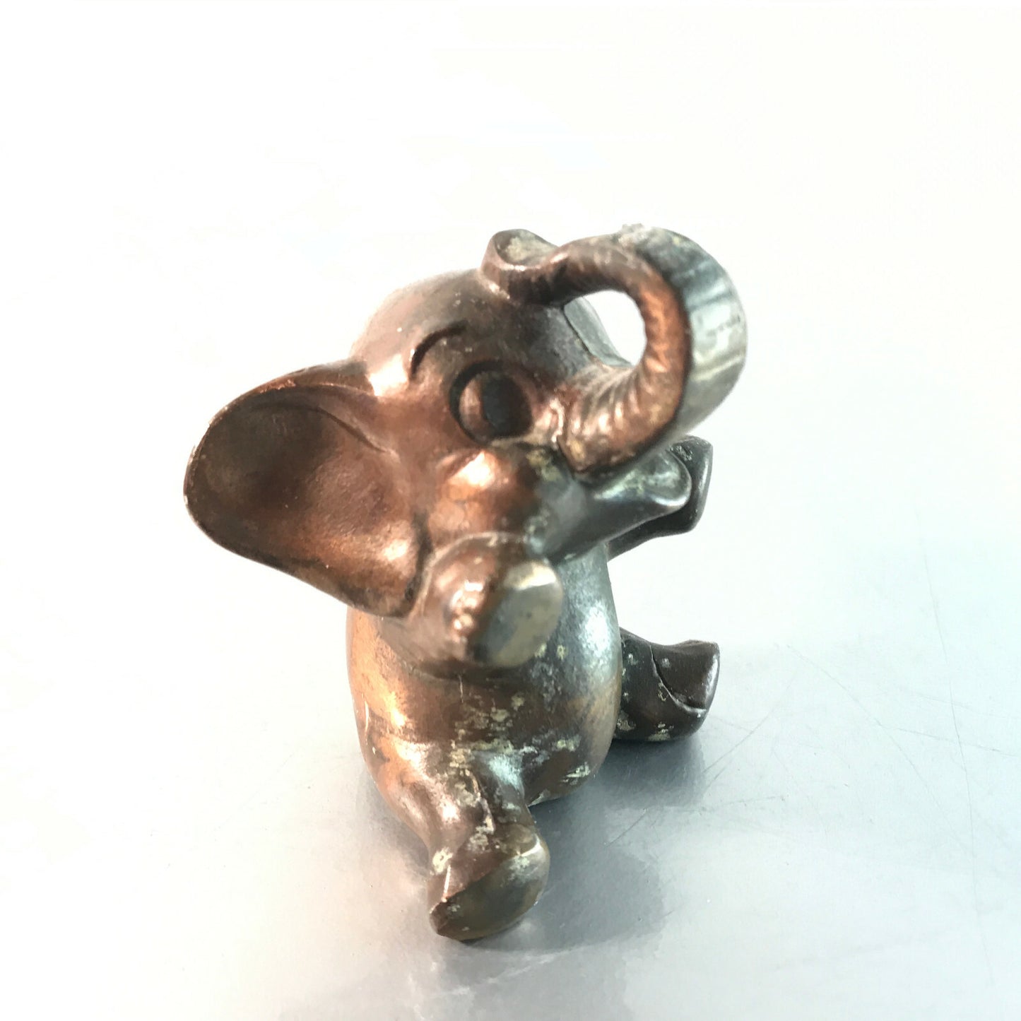 Kerzenhalter KUPFER Figur 60er 50er ELEFANT H 9 cm 