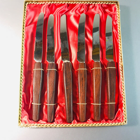 Solingen Vintage Obstmesser HOLZ Teak 50er 60er MID CENTURY Messer 18cm