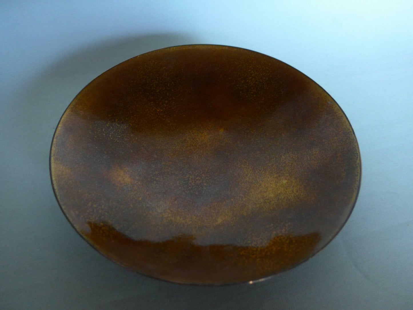 KUPFER Emaille 50er 60er MID CENTURY emailliert braun