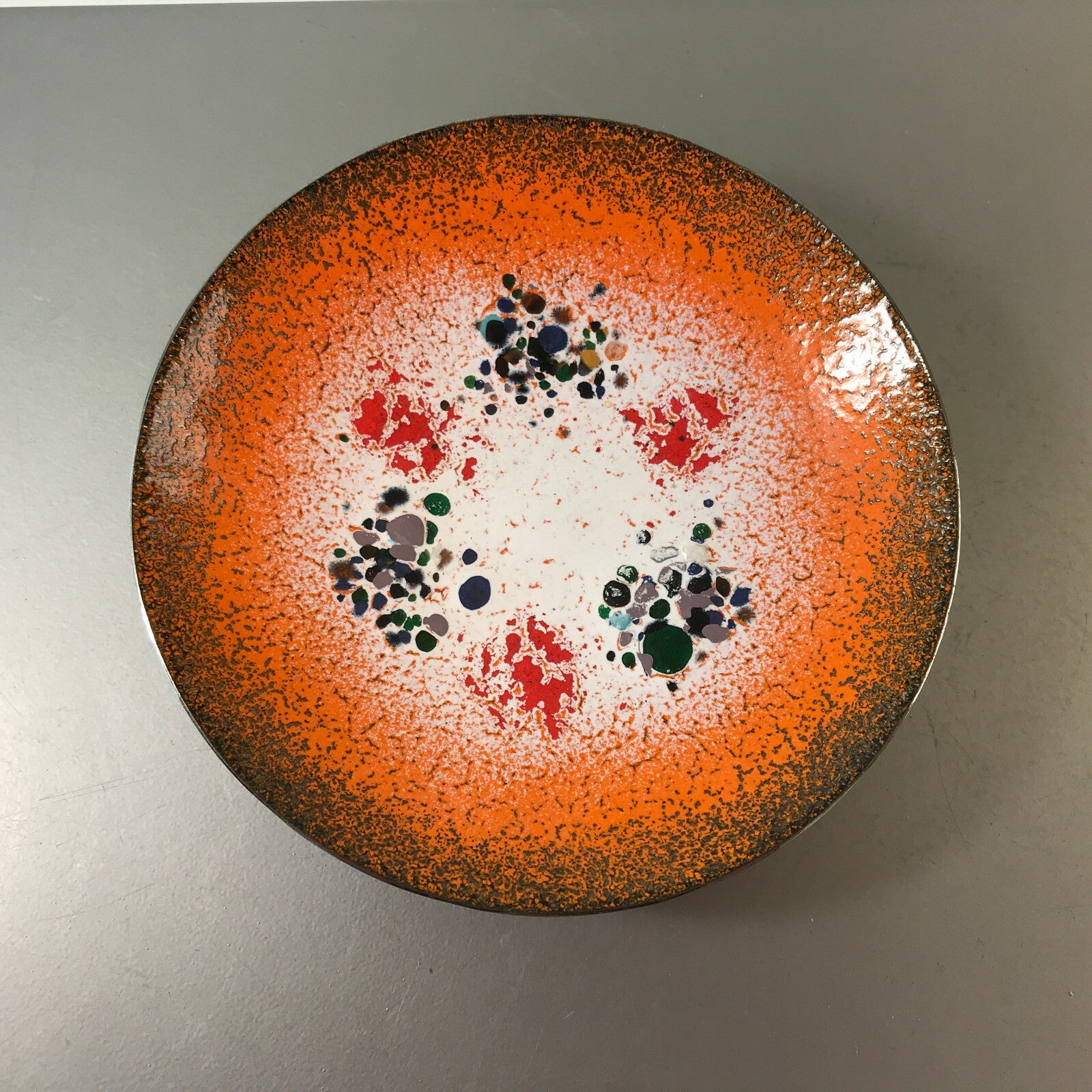 MID CENTURY Emaille Schale D 14,6 cm 50er Vintage  Schüssel