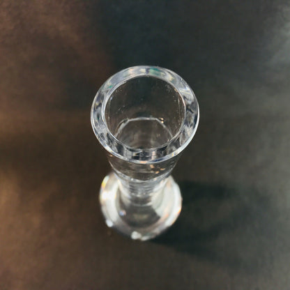 Vase Glas Vintage klar 23 cm 60er MID CENTURY Rosenvase