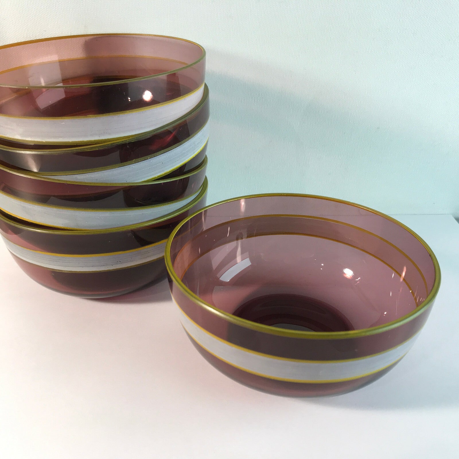 Lila Schälchen Schale 10,3 cm 50er 60er Vintage MID CENTURY Schüssel 