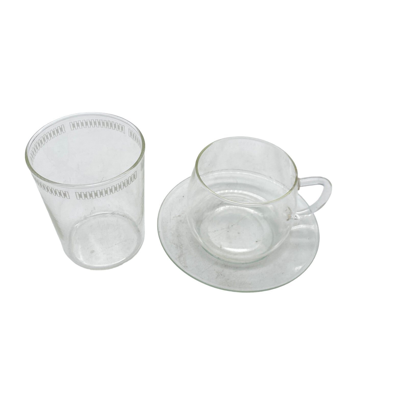 SCHOTT Teegläser Teeglas Tassen Glas H 9 cm und Tasse H 6,7 cm Untertasse
