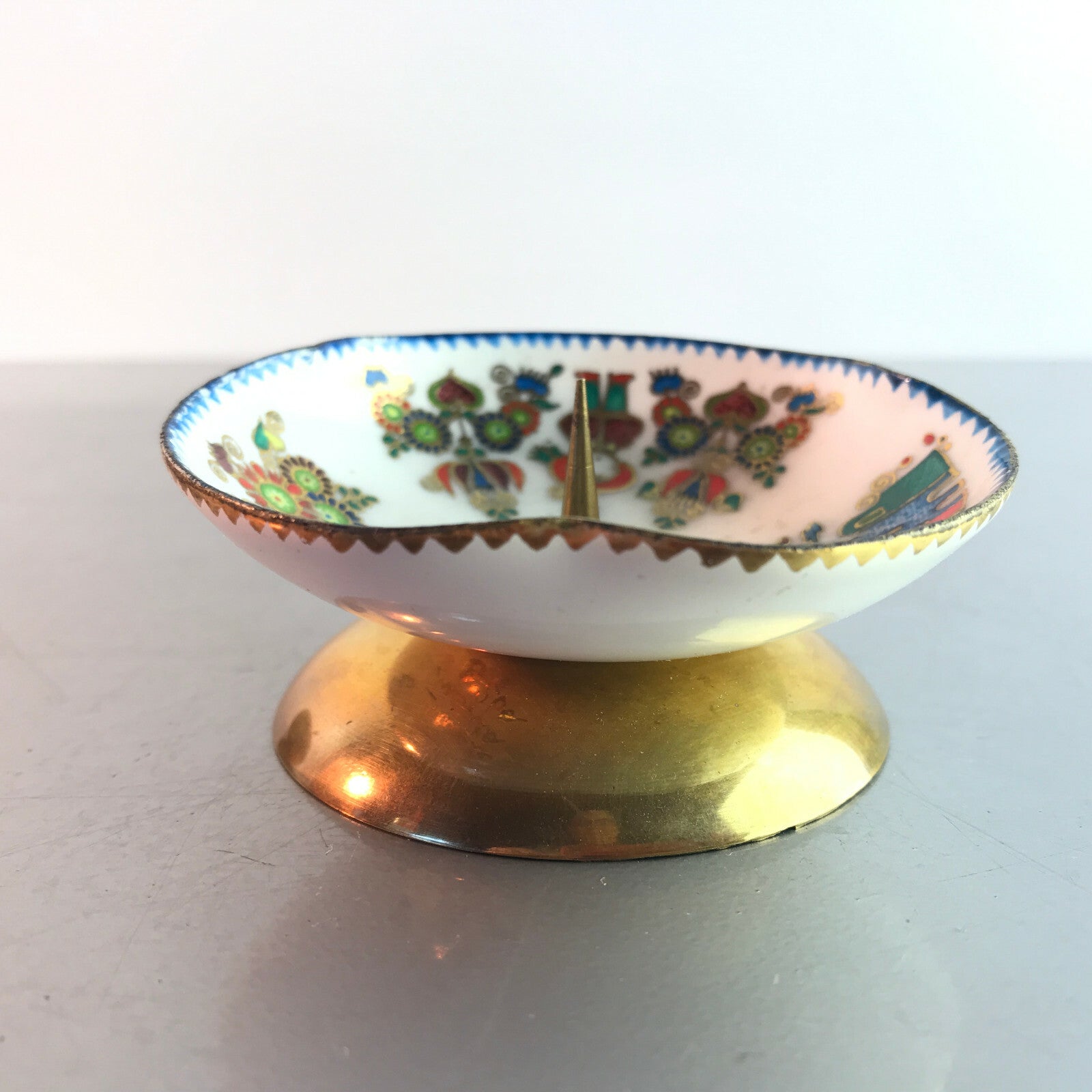 STEINBÖCK Austria Emaille emailliert Kerzenhalter Kerzenständer 7,5 cm