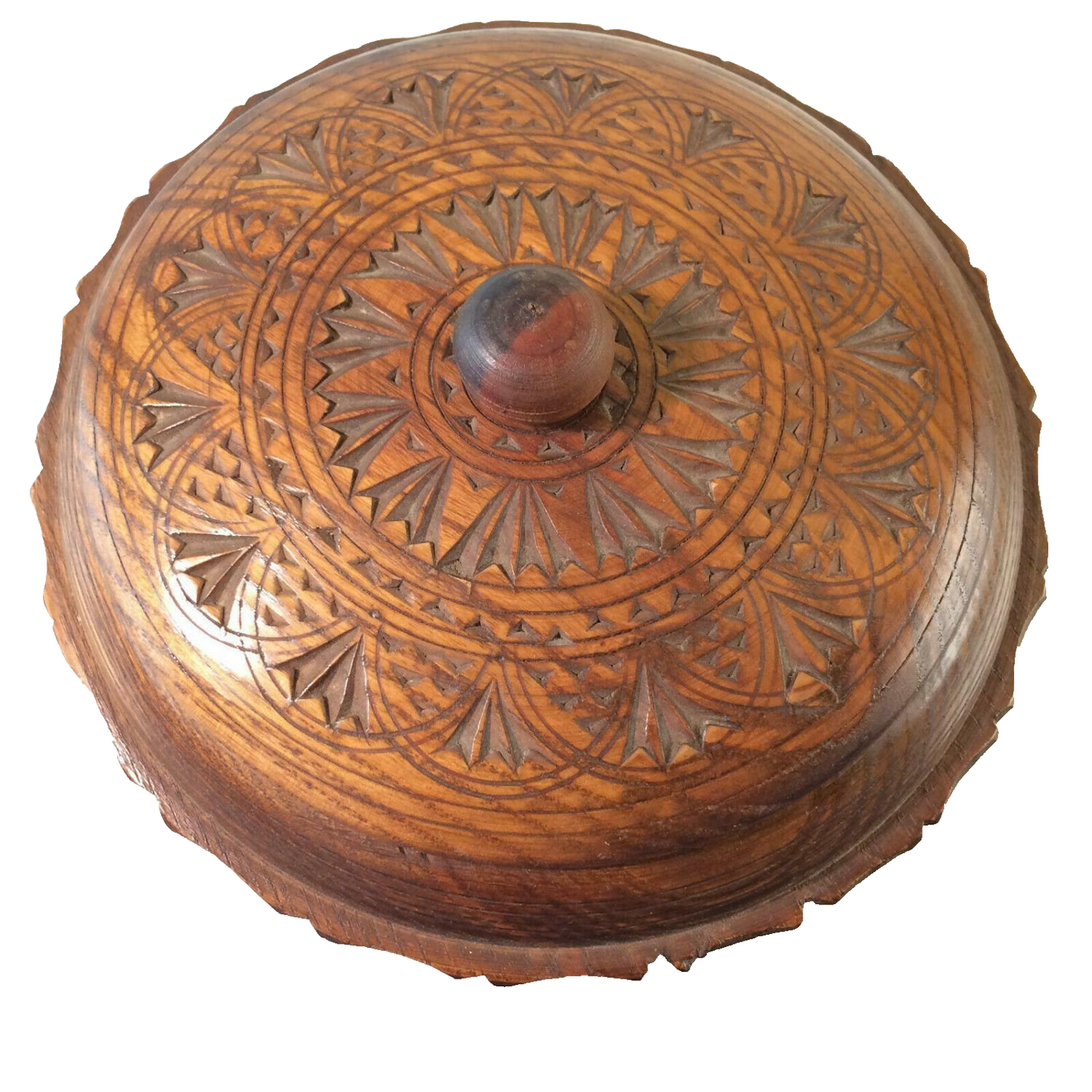 Runde Holzdose DOSE rund 50er 60er Jahre HOLZ D 20 cm Vintage