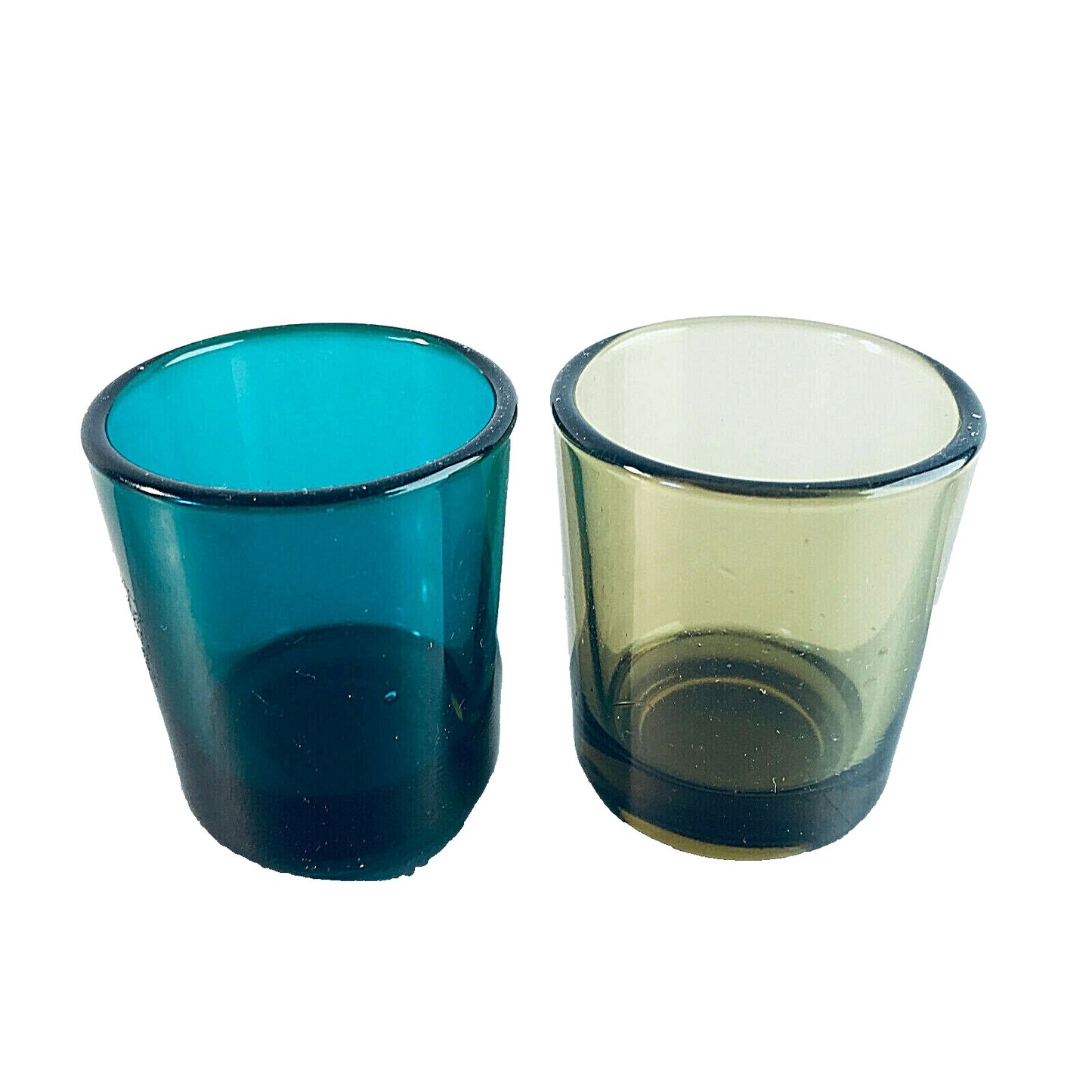 VINTAGE Schnapsgläser 5,2  cm 2 er Set 50er 60er MID CENTURY  bunt