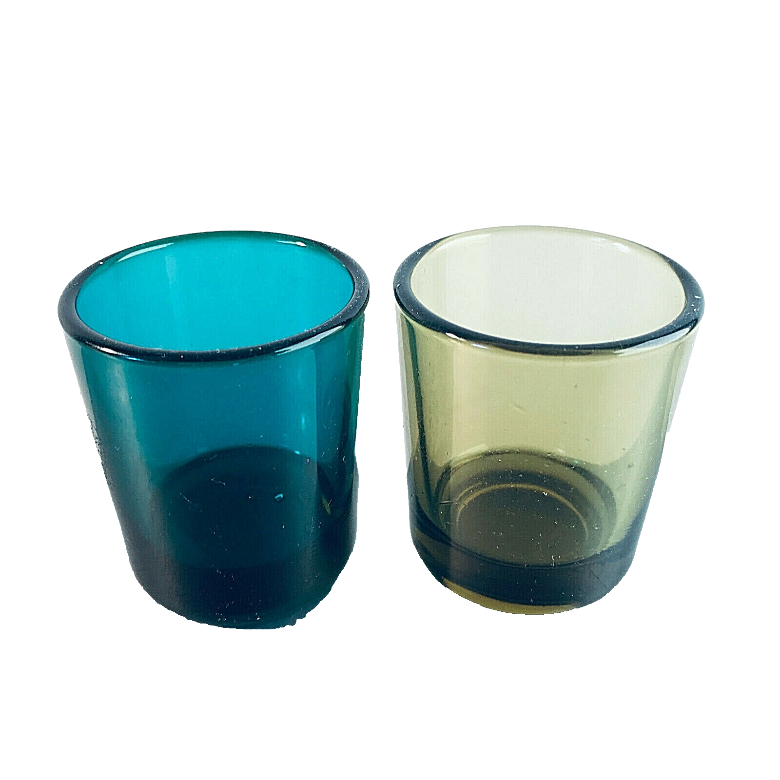 VINTAGE Schnapsgläser 5,2  cm 2 er Set 50er 60er MID CENTURY  bunt