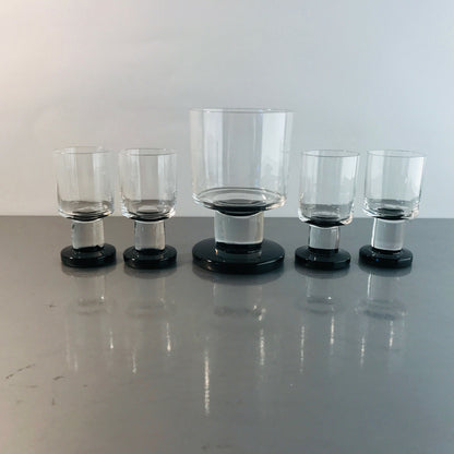 Schnapsgläser 70er 60er MID CENTURY Glas 8 und 11 cm 