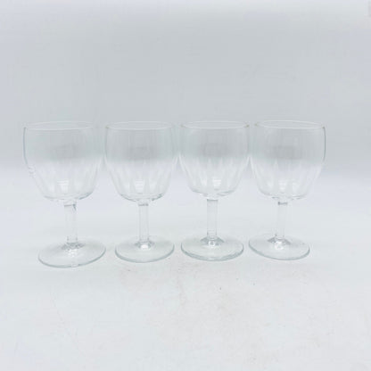 Weingläser H 12 cm Dekoratio satiniert beschliffen 60er 70er Vintage Gläser Glas