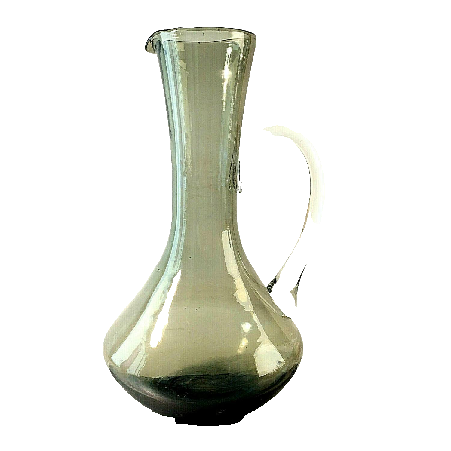 MID CENTURY Krug 50er KANNE 60er Rauchglas H 24,2 cm Vase