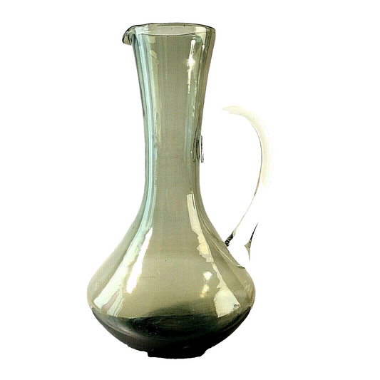 MID CENTURY Krug 50er KANNE 60er Rauchglas H 24,2 cm Vase