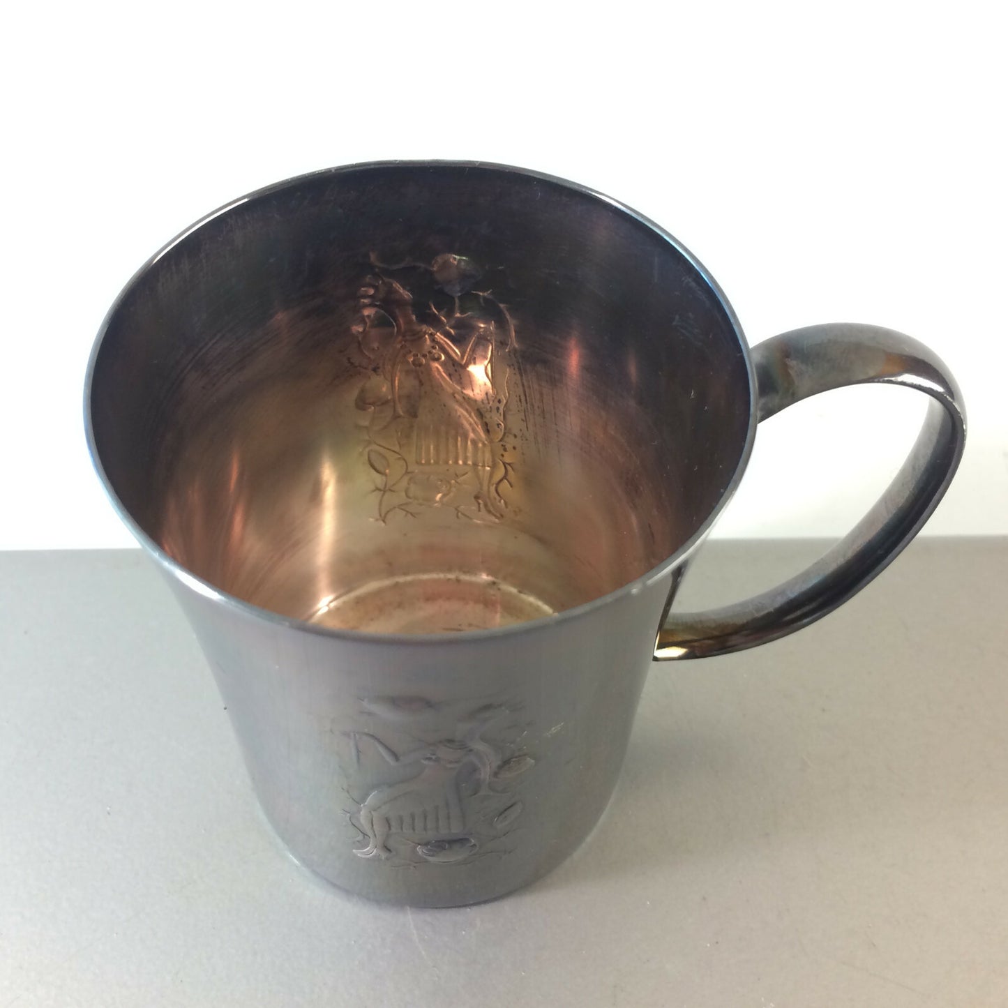 WMF  Taufbecher versilbert 50er 60er 6,8 cm Tauftasse Tasse Dornröschen