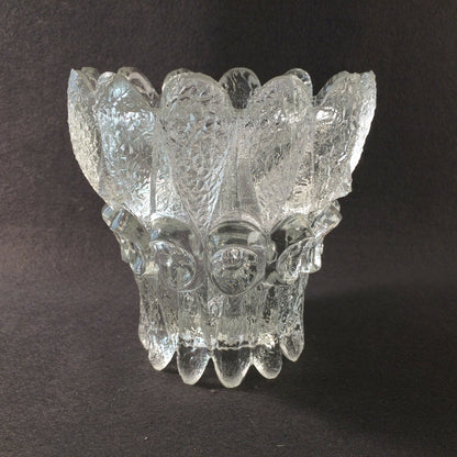 Windlicht Vase Teelicht Glas 50er 60er Mid CENTURY H 13,7 cm drehbar