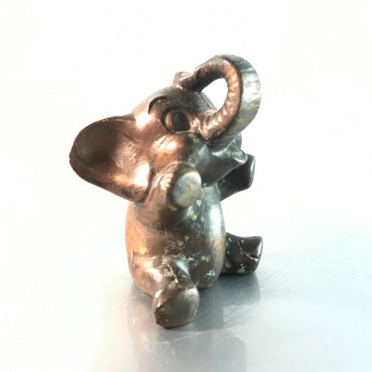 Kerzenhalter KUPFER Figur 60er 50er ELEFANT H 9 cm 