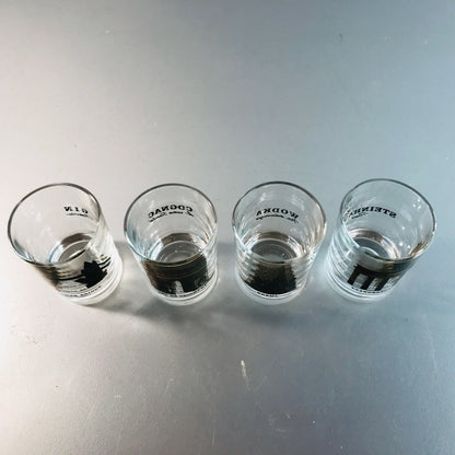 Gläser Glas Sonderedition 6 cm 4 er Set Schnapsgläser Gin Cognac Wodka