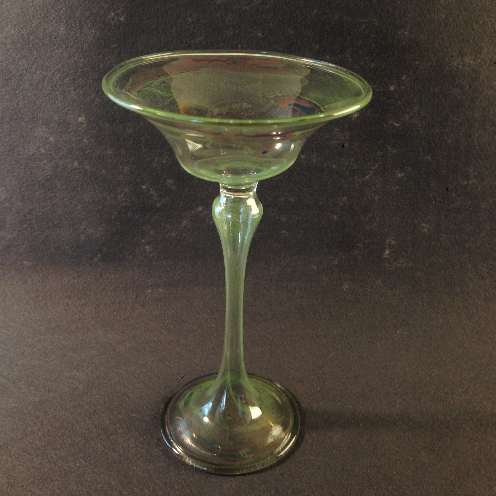 Vase Schale (sign.) 70er 80er Glas 18 cm Schälchen 