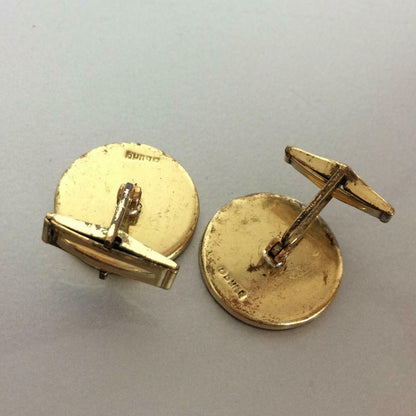  A. G. BUNGE Emaille MANSCHETTENKNÖPFE 50er 60er Manschetten CUFFLINKS