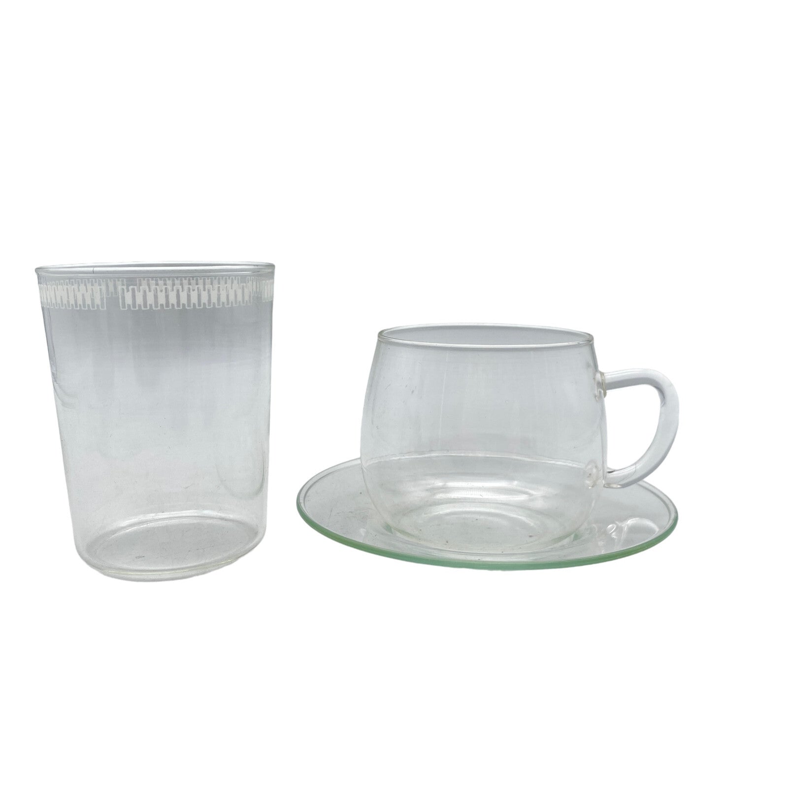 SCHOTT Teegläser Teeglas Tassen Glas H 9 cm und Tasse H 6,7 cm Untertasse
