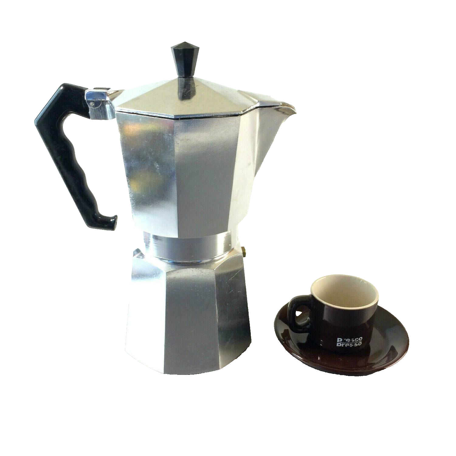 Espressokocher ALU 24 cm  Espressotasse Set