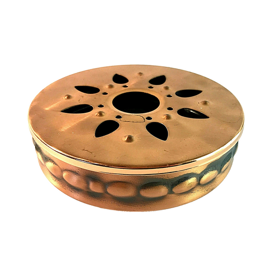 Stövchen Kupfer Vintage 50er 60er MID CENTURY Rechaud 14,5 cm Metall Deko