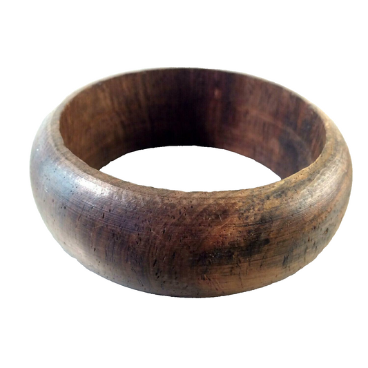 Vintage Armreif Armkette 50er 60er Holz innen D 6,8 cm 