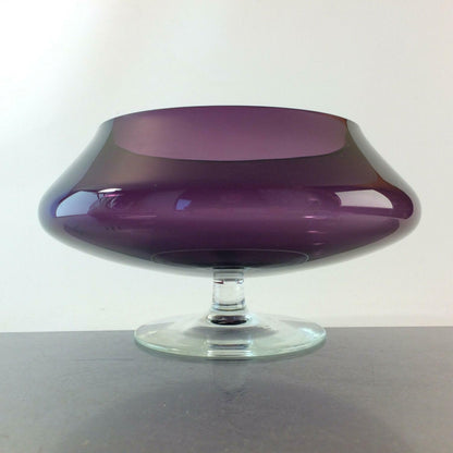 Aufsatz Glas VIOLETT lila 50er 60er Schale Schüssel Schale H 12 cm