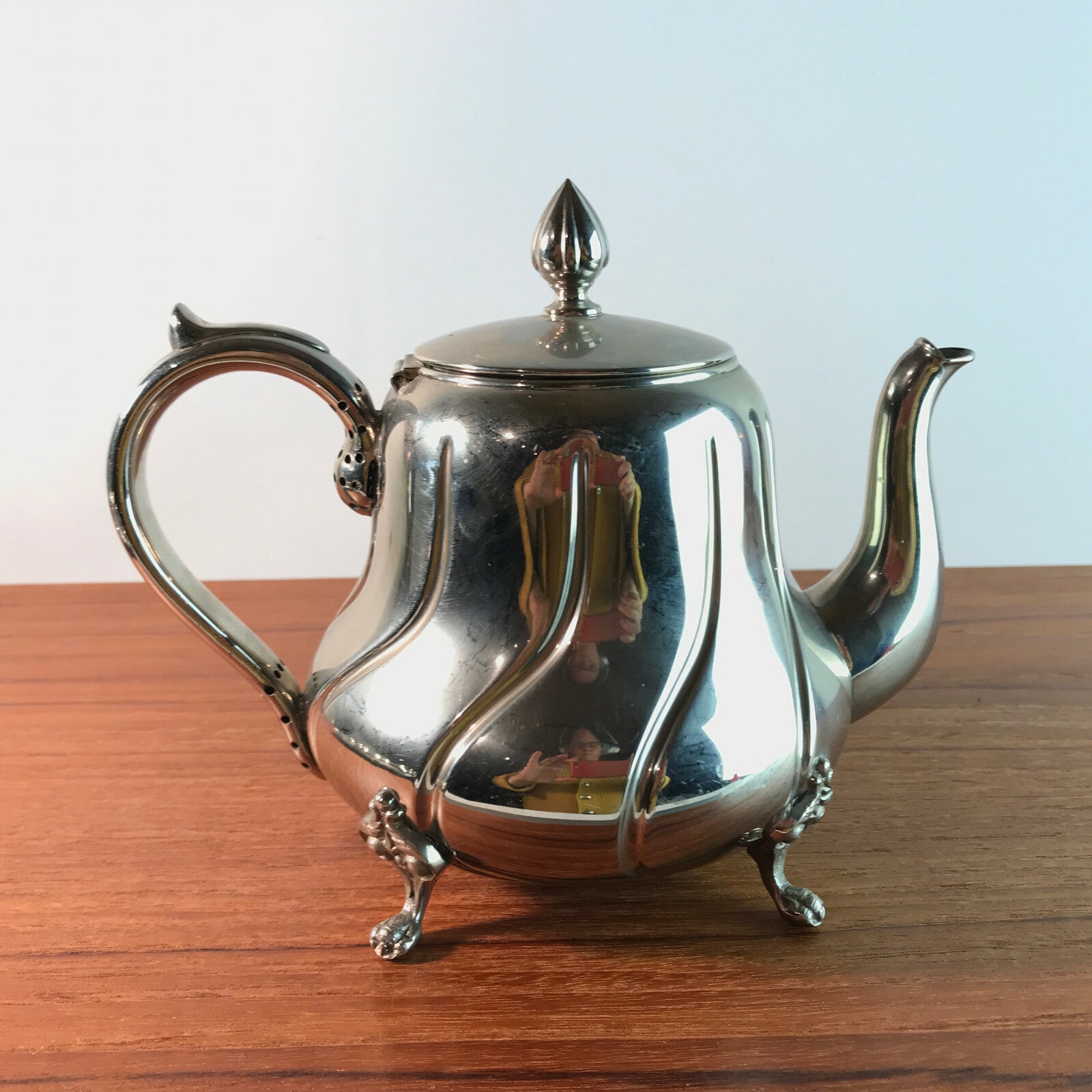 Kanne Milchkännchen Kännchen Silber farben Art Déco 20er 15,5 cm