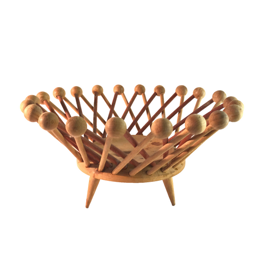 HOLZSCHALE 26 cm Schale Schüssel Vintage 50er 60er MID CENTURY 