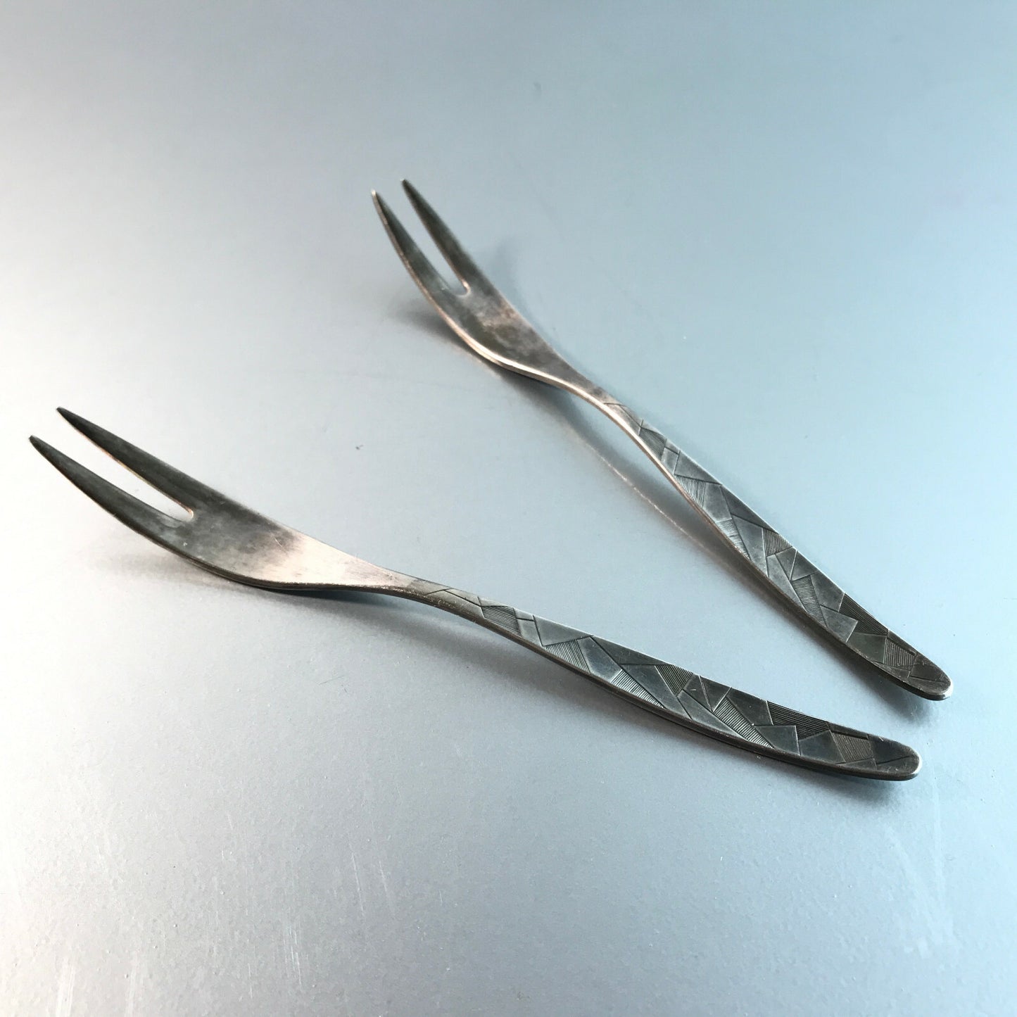 Anton van HOOGEN Gabeln 100er versilbert Vorlegegabel Silberauflage