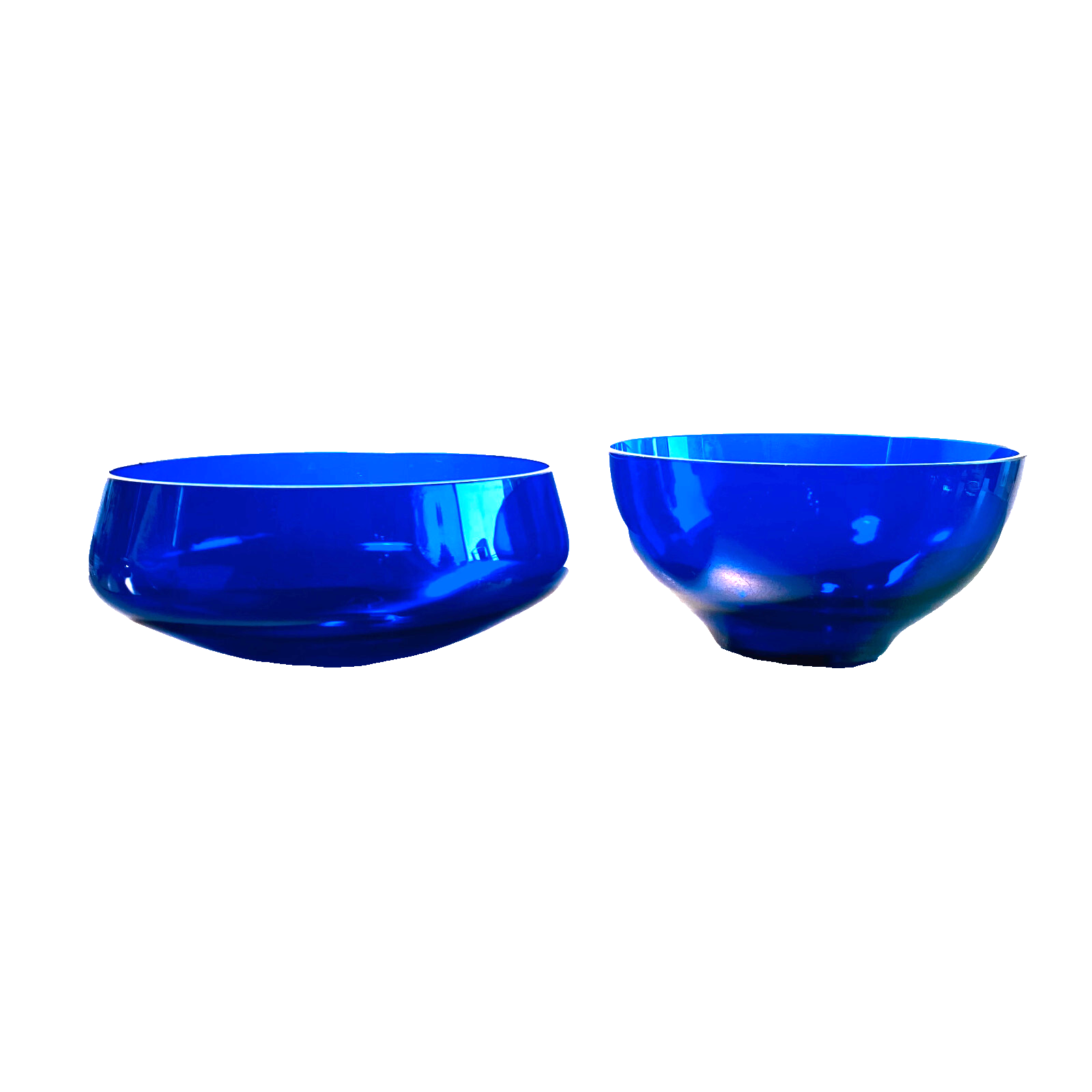 Schalen Schüssel Schälchen Glas 50er 60er blau Set 15/16 cm 50er 60er