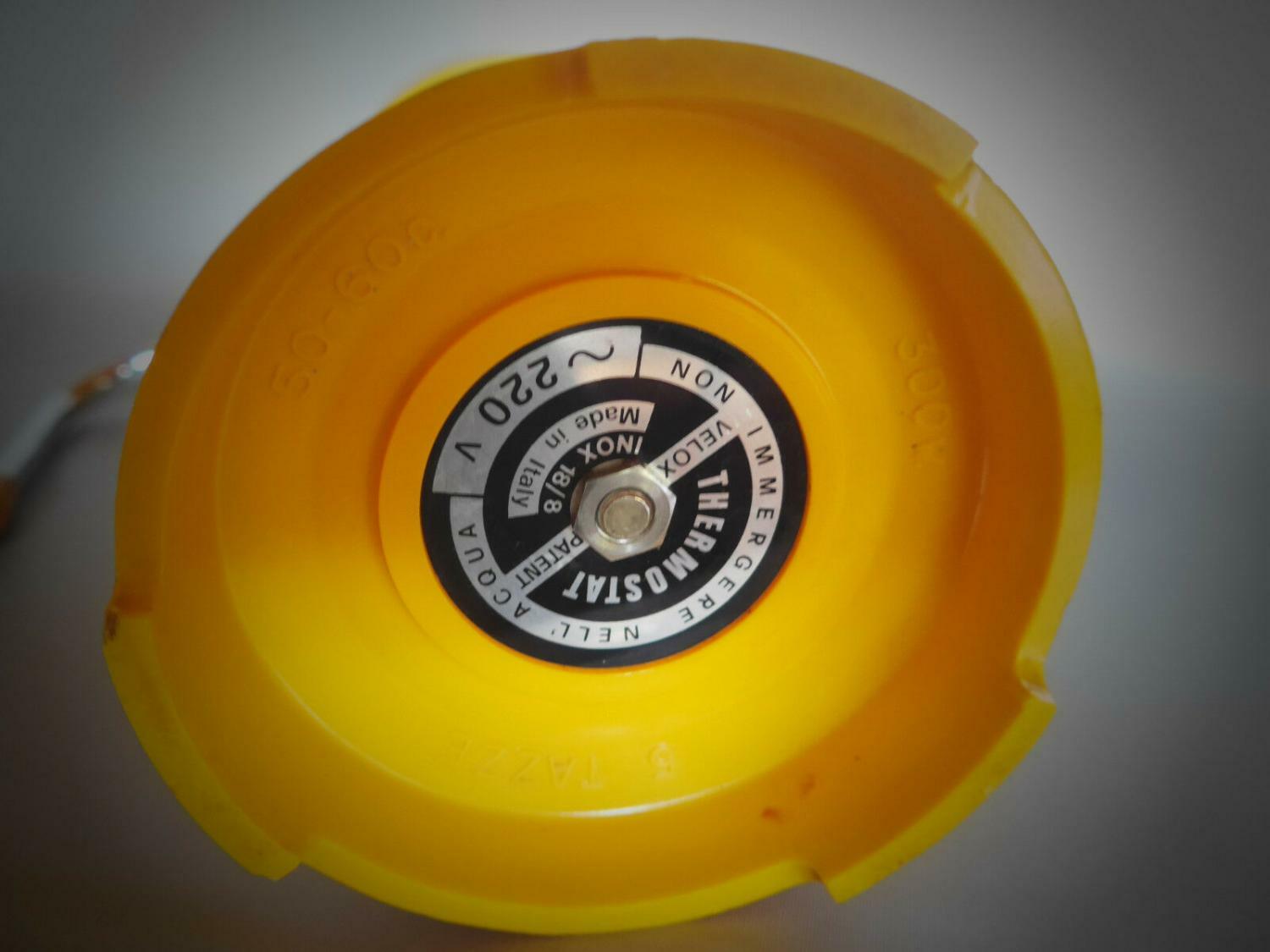 Velox Ferrara PATENT Espressokocher gelb elektr.  70er Italy 5 Tassen