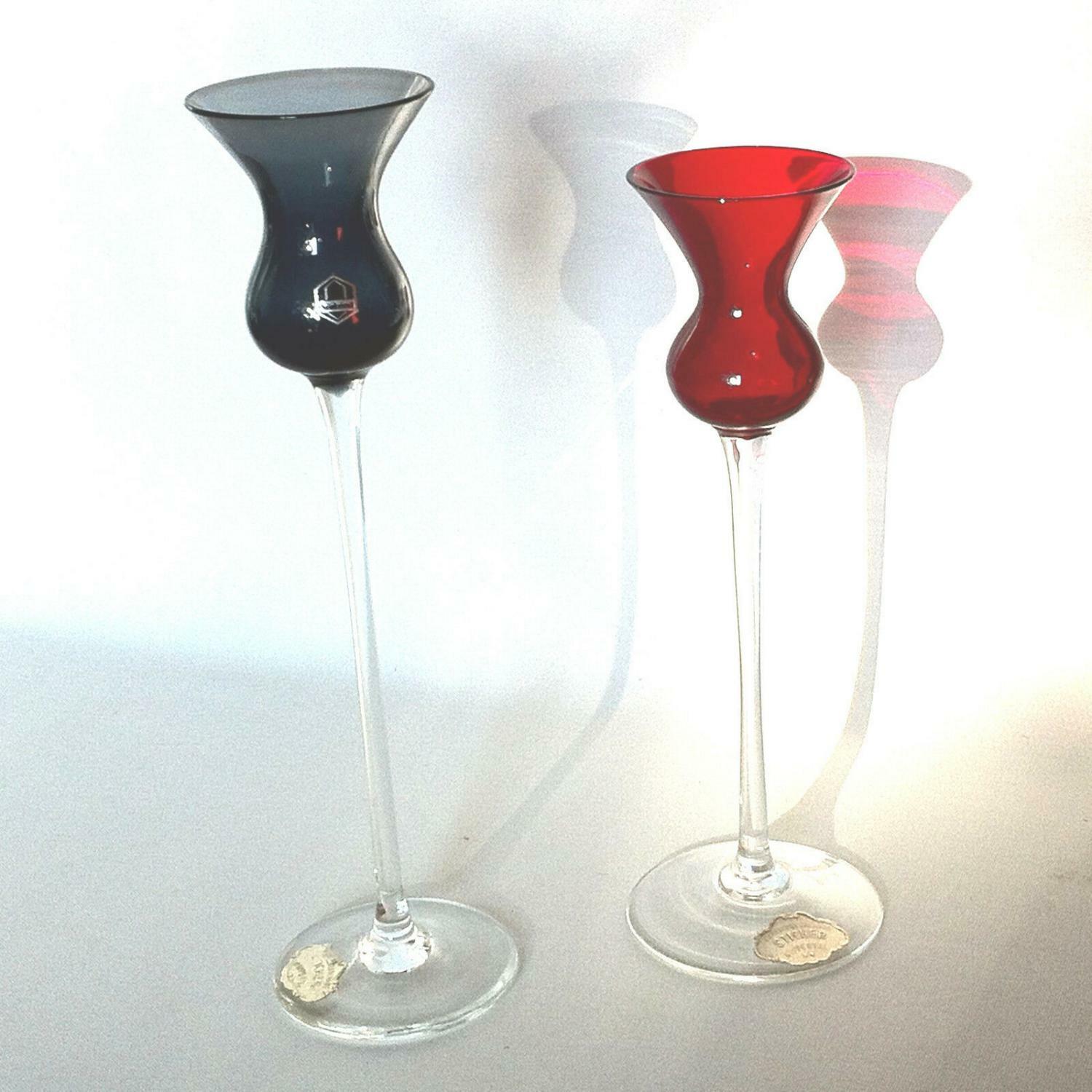 LEICHLINGER Rheinkristall Gläser Likörgläser 50er GRALGlas RAUCHGLAS rot
