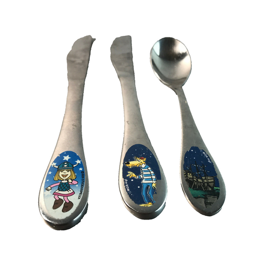 Kinderbesteck Edelstahl 2 Messer 18,5 cm 1 Löffel