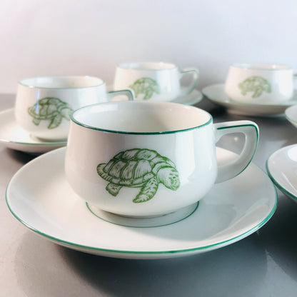 Rosenthal Espressotassen Suppentassen 6er Set Schildkröte grün Tassen