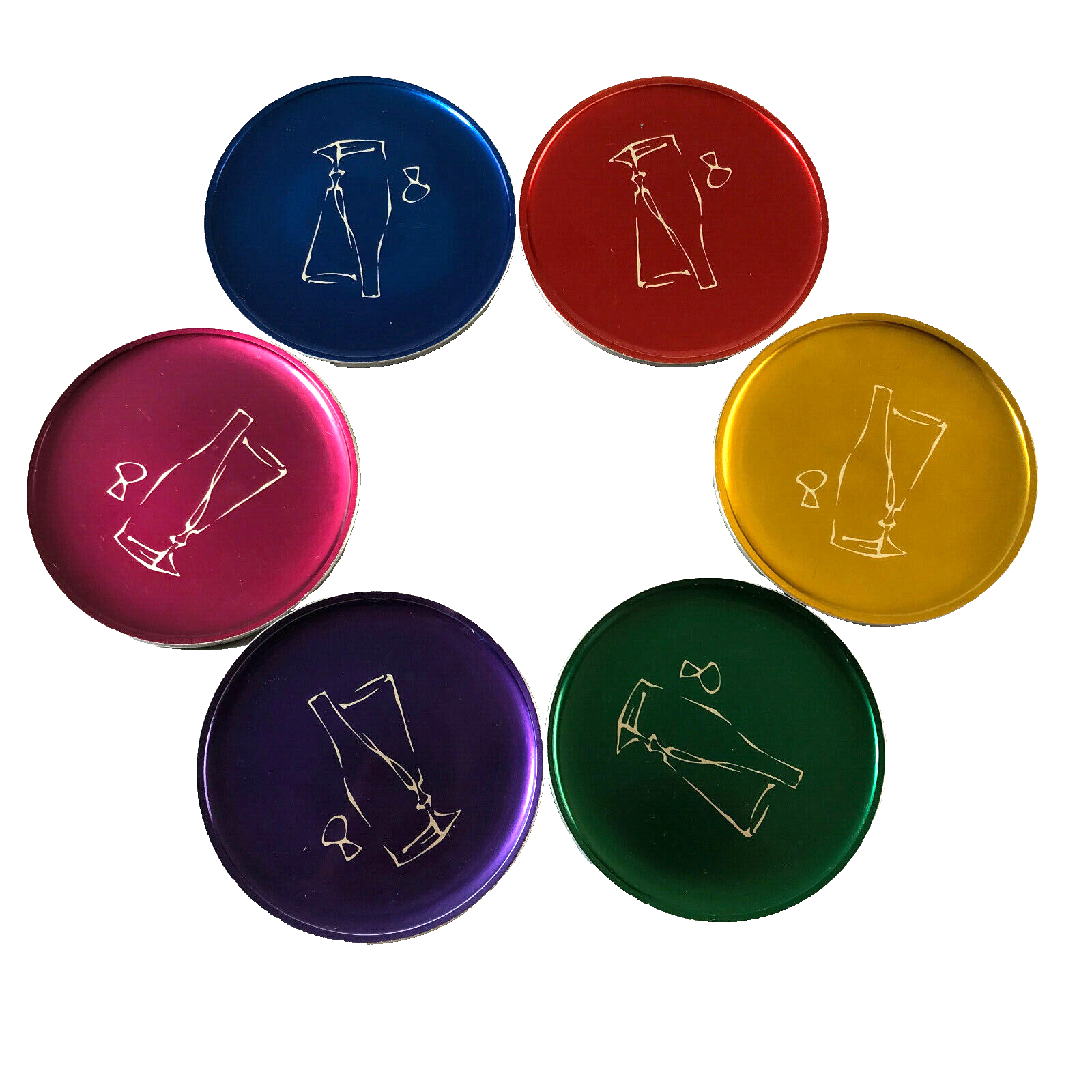 Untersetzer 50er 60er Vintage 9,4 cm Teller Bjorn Engo EMALOX Norway