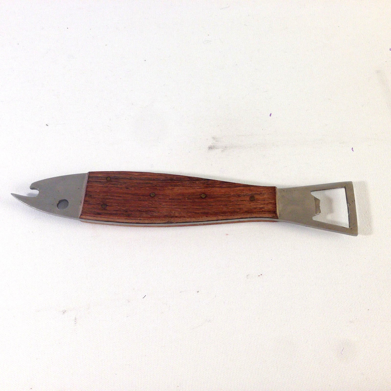 Vintage Flaschenöffner FISCH  Holz Teak 50er 60er MID CENTURY 20 cm