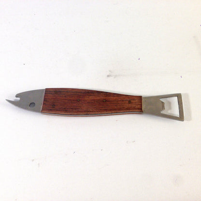 Vintage Flaschenöffner FISCH  Holz Teak 50er 60er MID CENTURY 20 cm